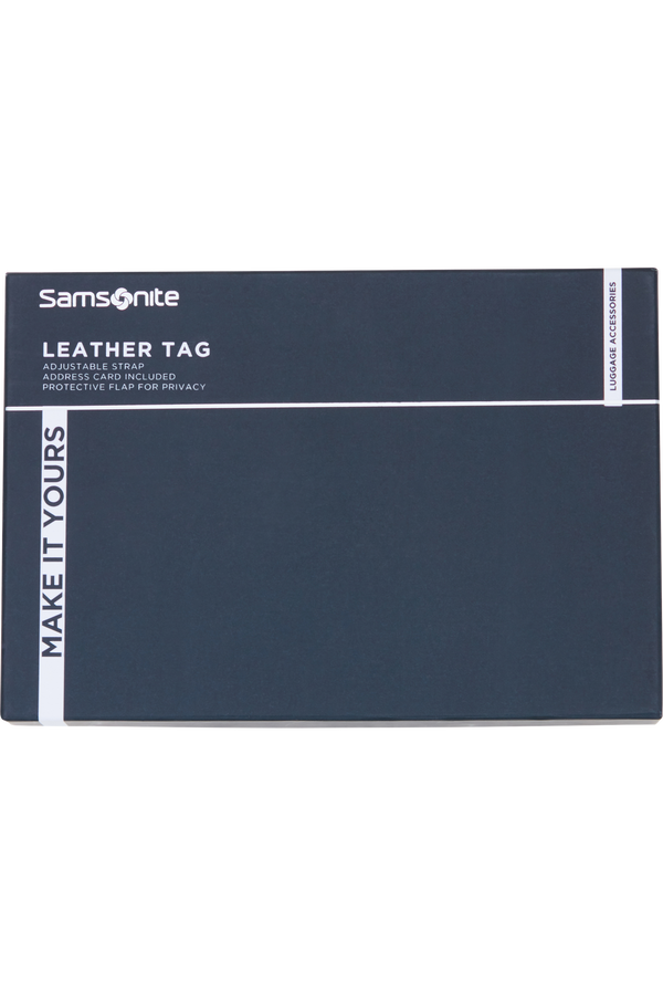 Samsonite Ta Revolution Leather Luggage Tag  Czarny