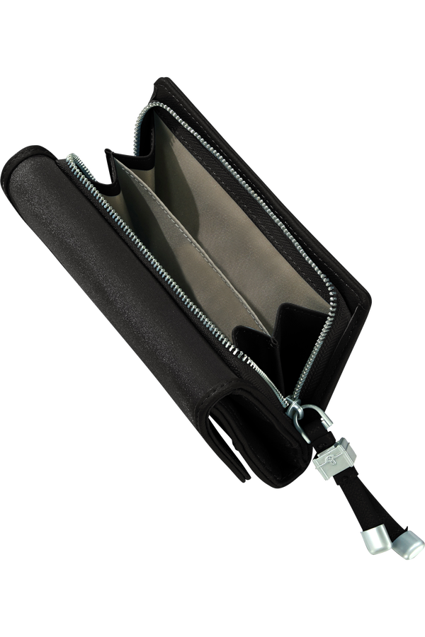 Samsonite Karissa Slg Wallet 12CC+ZIP EXT M  Czarny