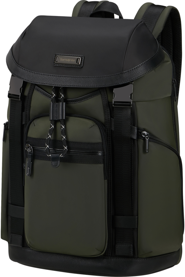 Samsonite Relyon Backpack M 15.6'' with flap  Zielony