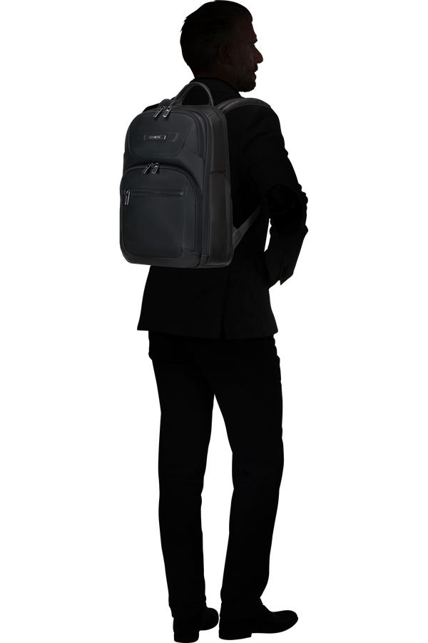 Samsonite Pro-Dlx 6 Leather Backpack 14.1'  Czarny Samsonite Pro-Dlx 6 Leather Backpack 14.1'  Czarny