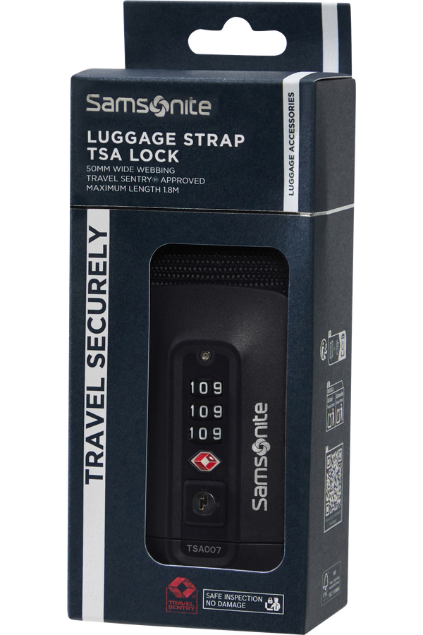 Samsonite Ta Revolution Luggage Strap/TSA Lock  Czarny