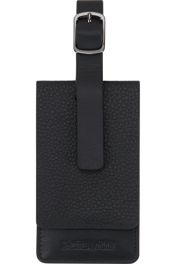Samsonite Ta Revolution Leather Luggage Tag  Czarny