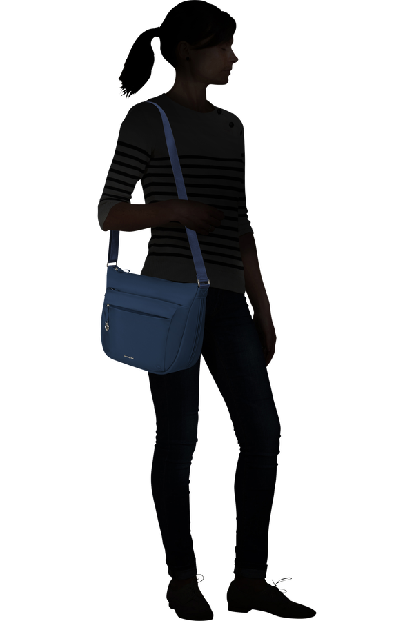 Samsonite Move 5.0 Hobo Bag Round Expandable M  Ciemnoniebieski