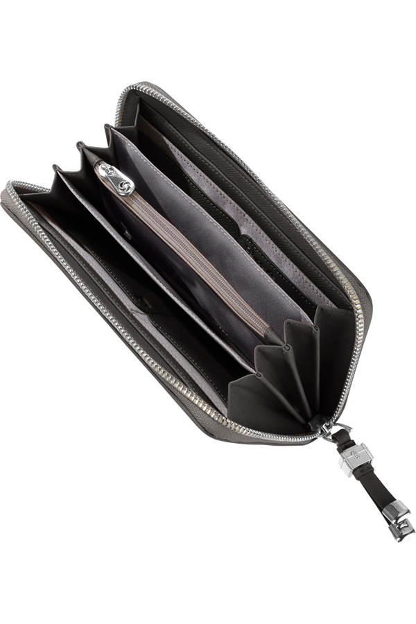 Samsonite Karissa Slg Wallet ZIP Around L  Czarny