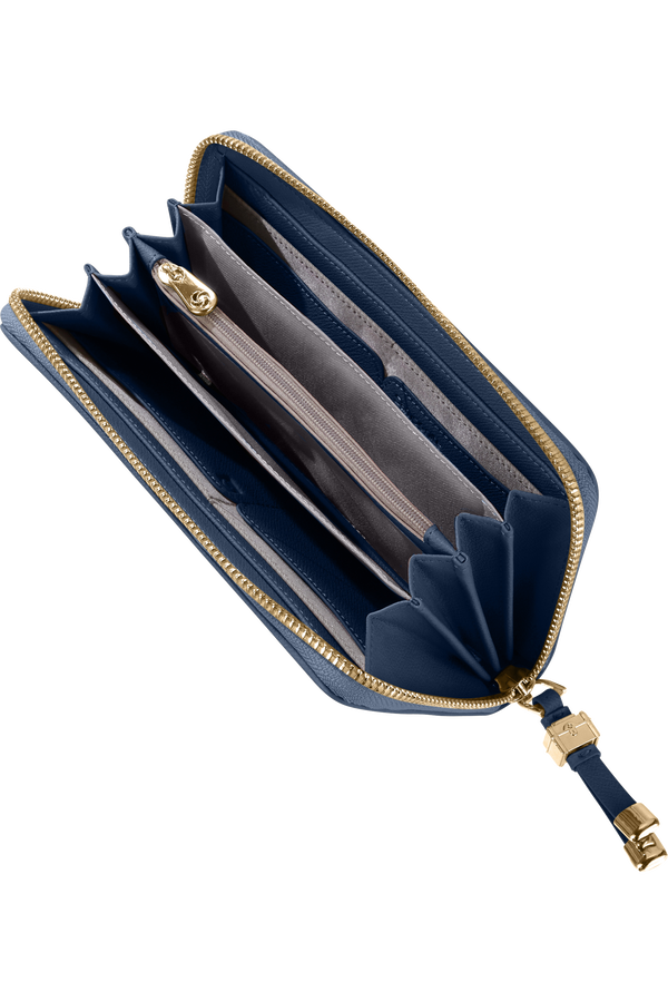 Samsonite Karissa Slg Wallet ZIP Around L  Ciemnogranatowy