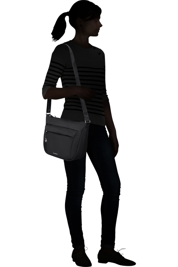 Samsonite Move 5.0 Hobo Bag Round Expandable M  Czarny