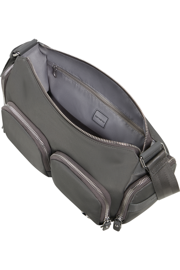 Samsonite Karissa Evo Shoulder Bag Multi Pkt  Gunmetal Green Samsonite Karissa Evo Shoulder Bag Multi Pkt  Gunmetal Green