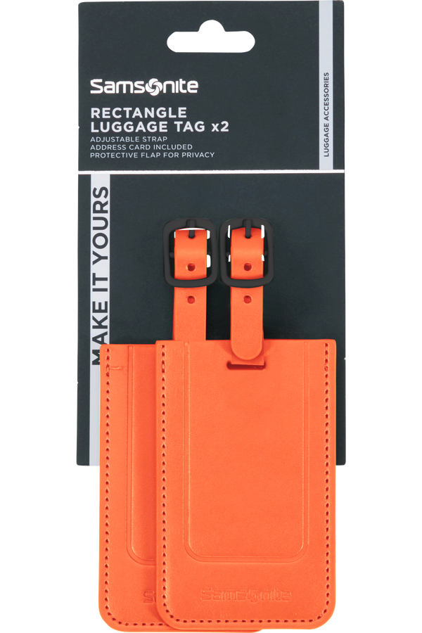 Samsonite Ta Revolution Rectangle Luggage Tag x2  Pomarańczowy