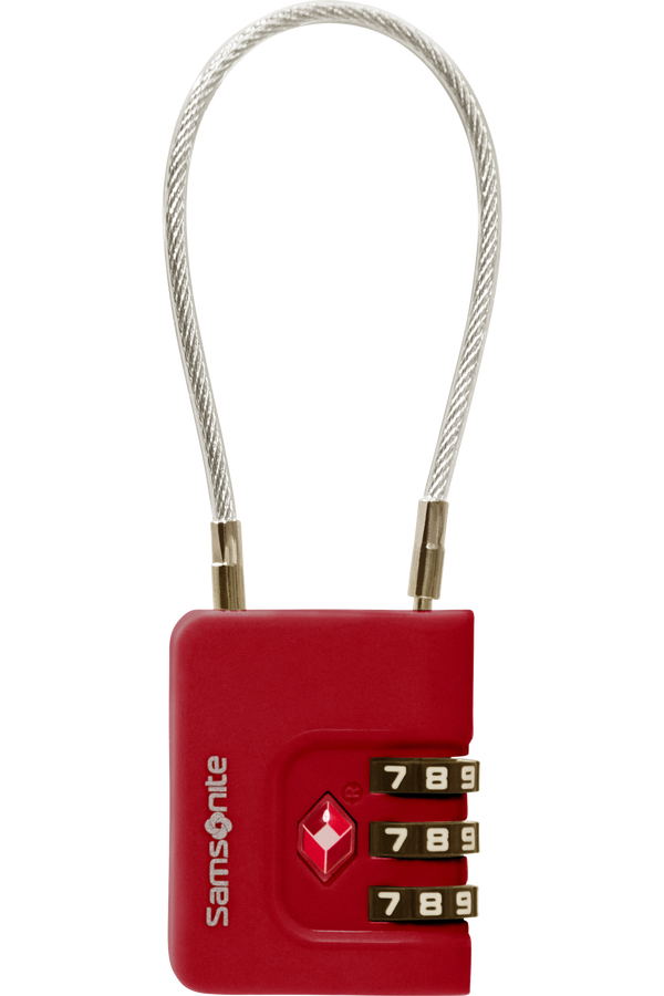 Samsonite Ta Revolution Cablelock 3 dial TSA  Czerwony