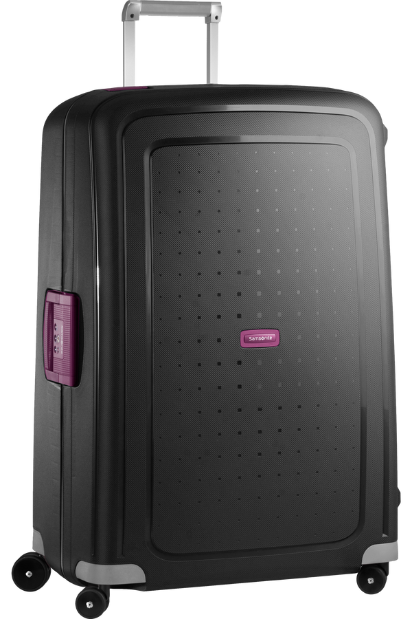 Samsonite S'Cure Spinner 81cm Czarny/Fuksja