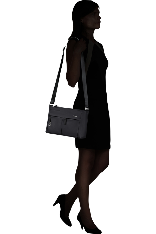 Samsonite Move 5.0 Horiz. Shoulder Bag + Flap  Czarny