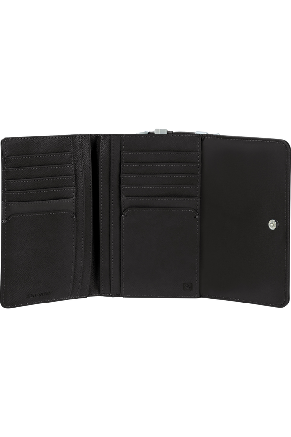 Samsonite Karissa Slg Wallet 12CC+ZIP EXT M  Czarny