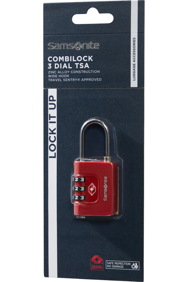 Samsonite Ta Revolution Combilock 3 dial TSA  Czerwony