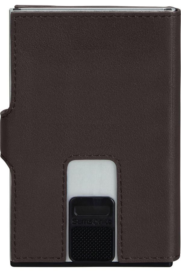 Samsonite Alu Fit 202 - Slide-up Wallet  Ciemnobrązowy