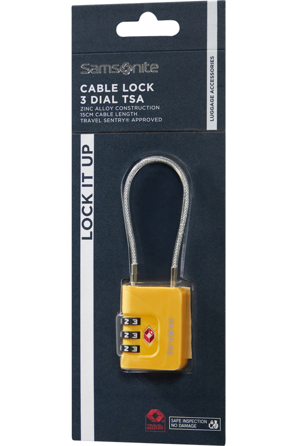 Samsonite Ta Revolution Cablelock 3 dial TSA  Ż&oacute;łty