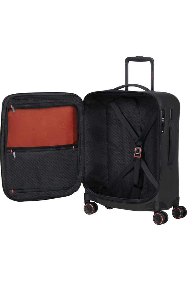 Samsonite Glazed Spinner Expandable 55cm  Czarny