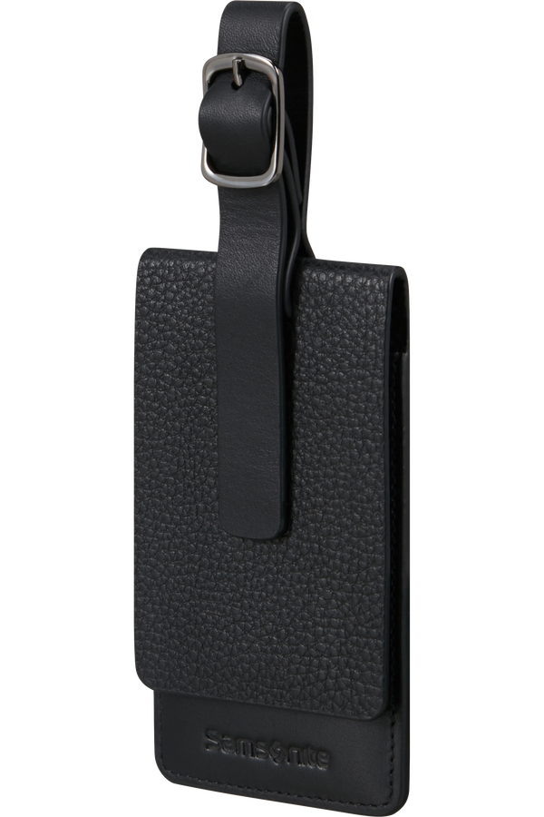 Samsonite Ta Revolution Leather Luggage Tag  Czarny