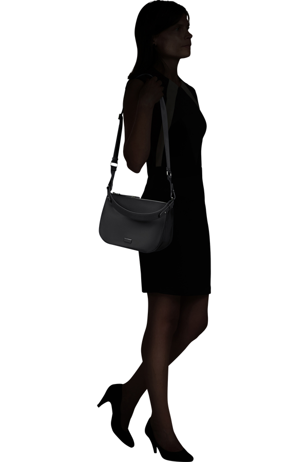 Samsonite Be-Her Hobo Bag Round 3 Compartments  Czarny