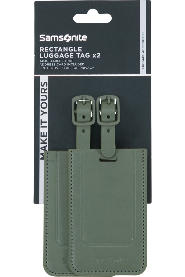 Samsonite Ta Revolution Rectangle Luggage Tag x2  Zielony