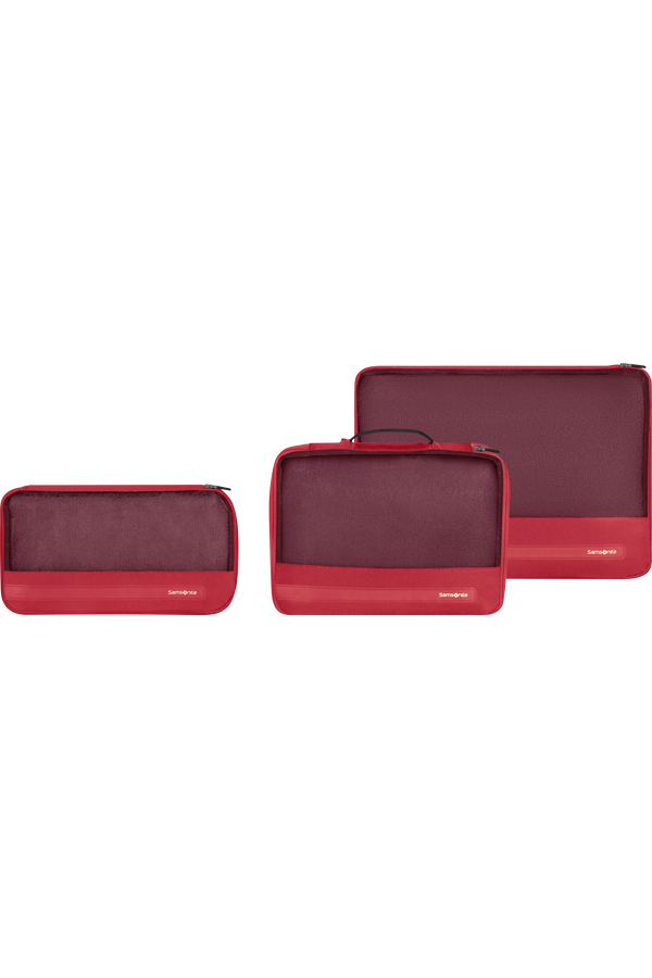 Samsonite Ta Revolution Set of 3 Packing Cubes  Czerwony