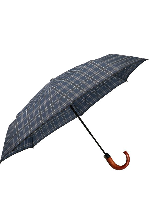 Samsonite Wood Classic S 3 Sect. Auto O/C Crook  Black/Blue Scottish