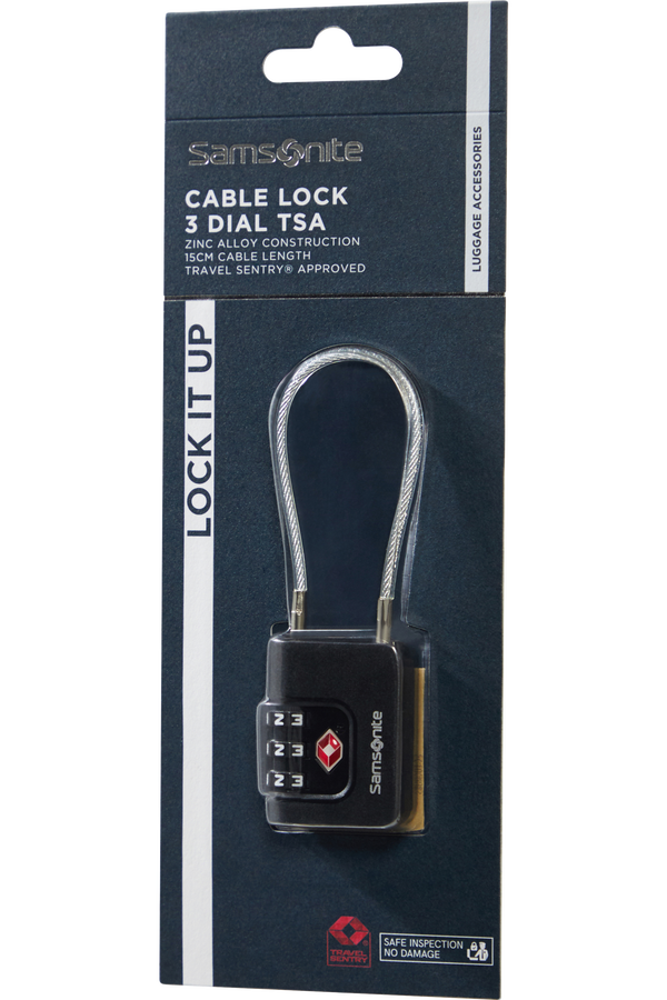 Samsonite Ta Revolution Cablelock 3 dial TSA  Czarny