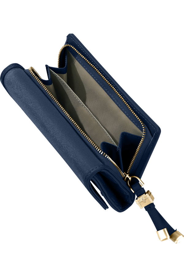 Samsonite Karissa Slg Wallet 12CC+ZIP EXT M  Ciemnogranatowy