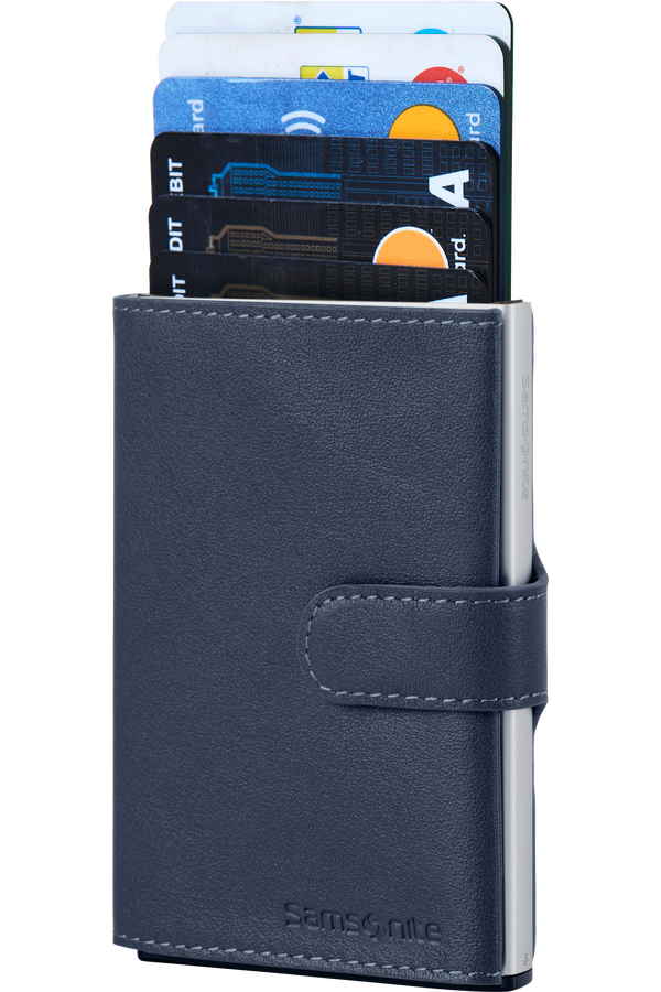 Samsonite Alu Fit 202 - Slide-up Wallet  Niebieski