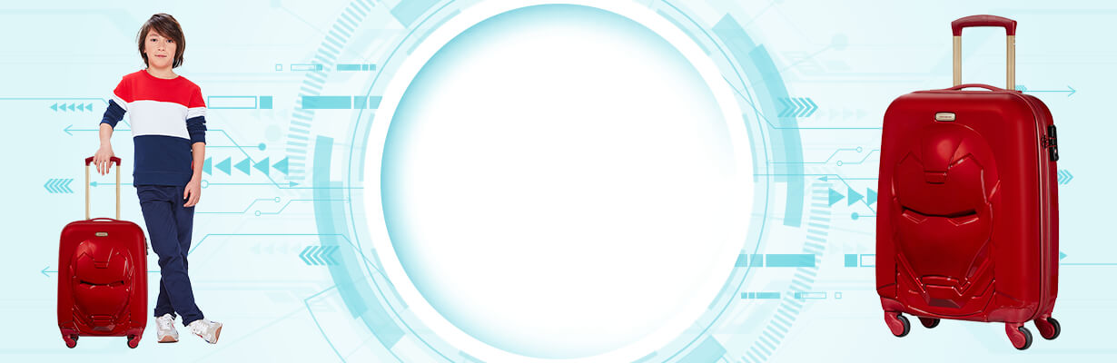 Marvel - Iron Man Luggage - Suitcase - Dzięki walizce Iron Man z maską 3-D i metalowymi detalami w złotym kolorze